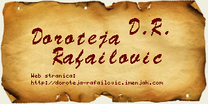 Doroteja Rafailović vizit kartica